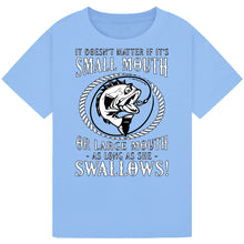 Load image into Gallery viewer, Small Mouth or Large Mouth, As Long as She Swallows Tee

