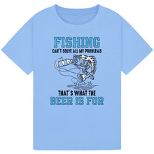 Load image into Gallery viewer, Fishing Can&#39;t Solve My Problems, But Beer Can Tee
