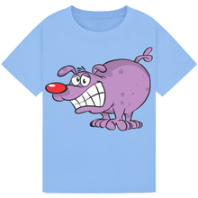 Load image into Gallery viewer, Purple Dog Red Nose Day T-Shirt 2025 – Fun Animated Design
