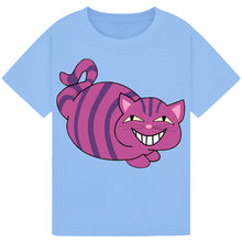 Load image into Gallery viewer, Grinning Cat Inspired T-Shirt – Whimsical World Book Day Tee
