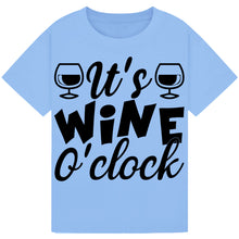 Load image into Gallery viewer, It’s Wine O’Clock T-Shirt – Hilarious Wine Lover Quote
