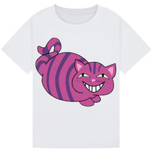 Load image into Gallery viewer, Grinning Cat Inspired T-Shirt – Whimsical World Book Day Tee
