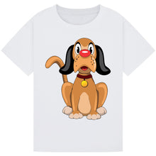 Load image into Gallery viewer, Sitting Dog Red Nose Day T-Shirt 2025 – Cute Cartoon Tee
