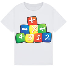 Load image into Gallery viewer, Kids Symbol Dice T-Shirt – Educational Tee
