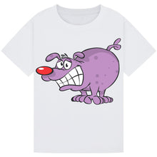 Load image into Gallery viewer, Purple Dog Red Nose Day T-Shirt 2025 – Fun Animated Design
