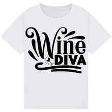 Load image into Gallery viewer, Wine Diva T-Shirt – Chic and Funny Wine Lover Tee
