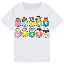 Load image into Gallery viewer, Kids Counting Animal T-Shirt – Learning Fun
