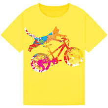 Load image into Gallery viewer, Colorful Bicycle Graphic T-Shirt – Casual Tee for Bike Lovers
