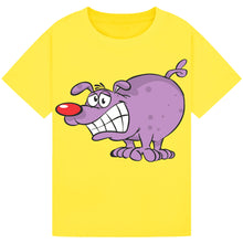 Load image into Gallery viewer, Purple Dog Red Nose Day T-Shirt 2025 – Fun Animated Design
