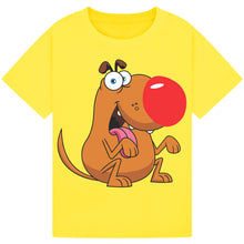 Load image into Gallery viewer, Big Nose Dog Red Nose Day T-Shirt 2025 – Celebration Tee
