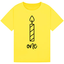 Lade das Bild in den Galerie-Viewer, One Candle First Birthday Tee
