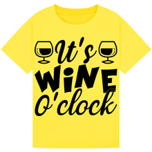 Load image into Gallery viewer, It’s Wine O’Clock T-Shirt – Hilarious Wine Lover Quote
