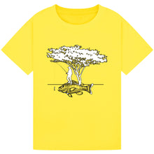 Load image into Gallery viewer, Fisherman &amp; Fish Silhouette Graphic Tee
