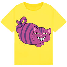 Load image into Gallery viewer, Grinning Cat Inspired T-Shirt – Whimsical World Book Day Tee
