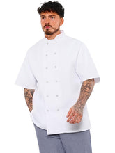 Load image into Gallery viewer, Short Sleeve Chef's Jacket Hospitality Workwear Custom Printed &amp; Embroidered | Belarte

