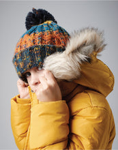 Load image into Gallery viewer, Junior Corkscrew Pom Pom Beanie
