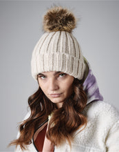Load image into Gallery viewer, Faux Fur Pom Pom Chunky Beanie

