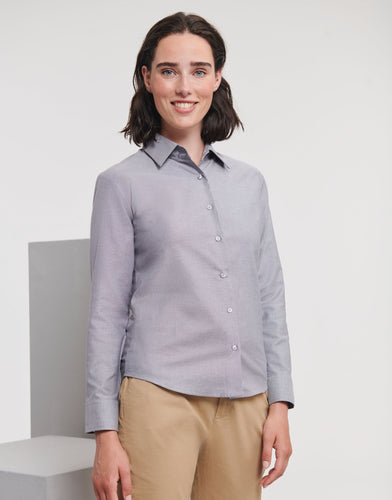 Ladies' L/Sleeve Oxford Shirt