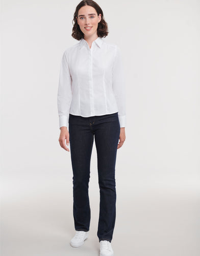 Ladies' L/Sleeve Polycotton Shirt