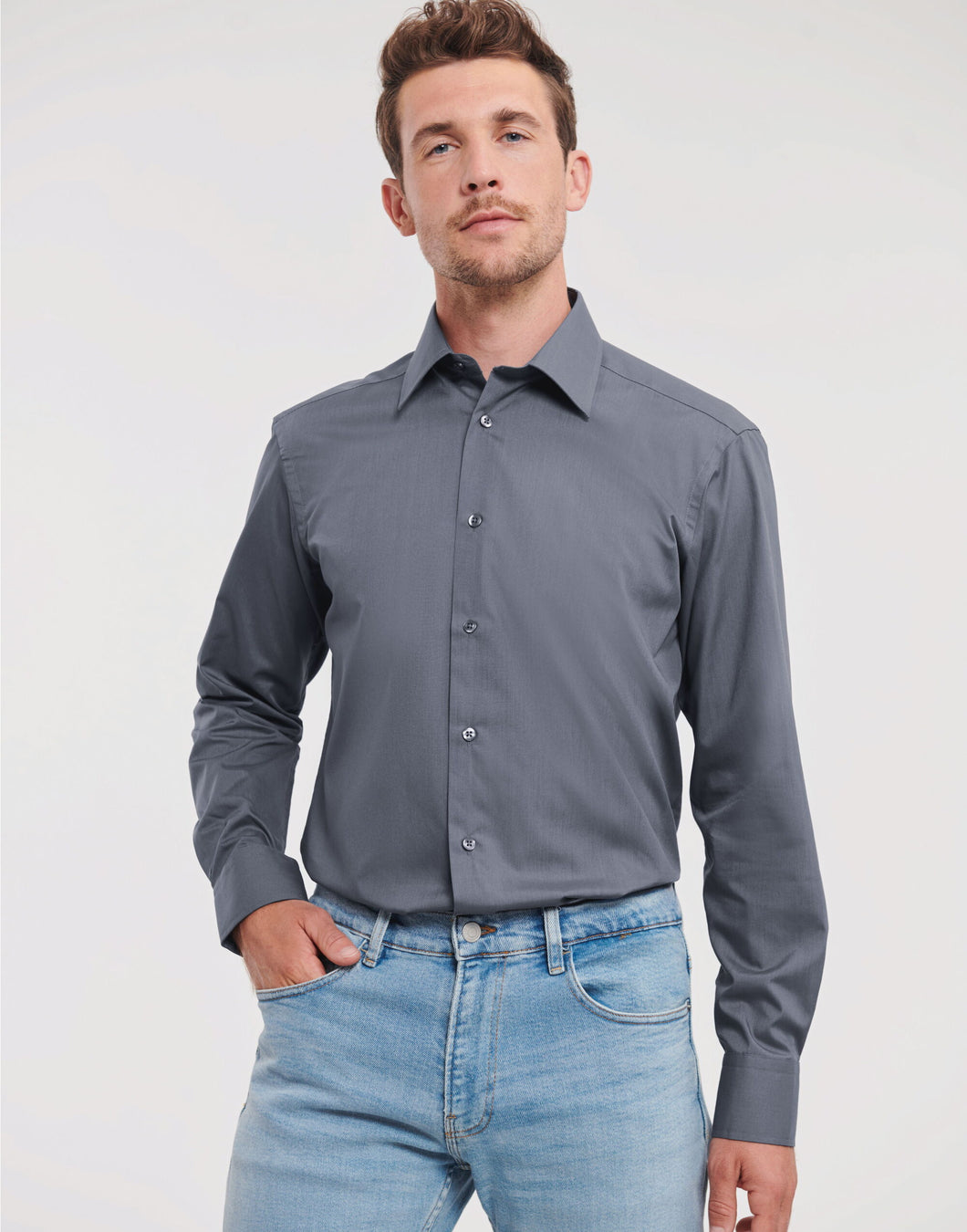 Men's L/Sleeve Polycotton Shirt