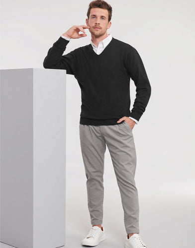 Men's V-Neck Knitted Pullover