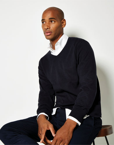 Regular Fit Arundel V-Neck Sweater