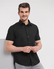 Load image into Gallery viewer, Men&#39;s S/Sleeve Fitted Stretch Shirt
