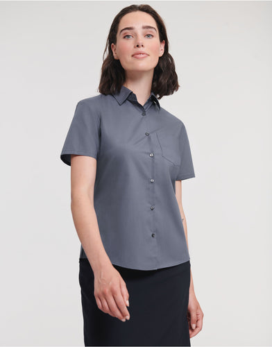 Ladies' S/Sleeve Polycotton Shirt