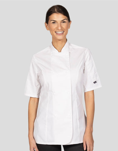 Ladies' Short Sleeve Fitted Chef's Jkt