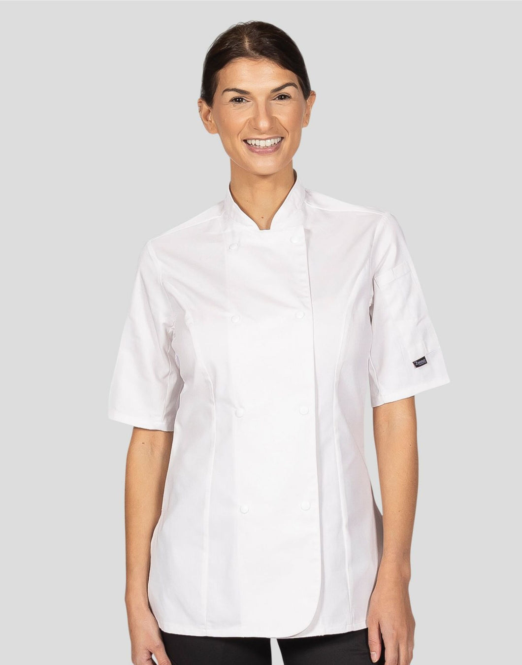 Ladies' Short Sleeve Fitted Chef's Jkt