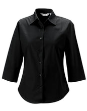 Load image into Gallery viewer, Ladies&#39; 3/4 Sleeve Fitted Stretch Shirt
