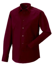 Load image into Gallery viewer, Men&#39;s L/Sleeve Fitted Stretch Shirt
