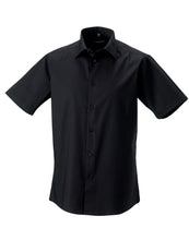 Load image into Gallery viewer, Men&#39;s S/Sleeve Fitted Stretch Shirt
