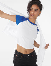 Load image into Gallery viewer, Women&#39;s Micro Rib Raglan Baby Tee
