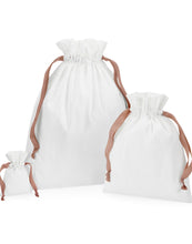 Load image into Gallery viewer, Cotton Bag with Ribbon Cord
