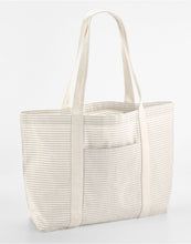 Load image into Gallery viewer, Striped Org Cotton Shopper
