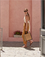 Load image into Gallery viewer, Starched Jute Midi Tote
