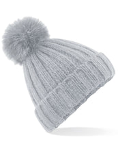 Load image into Gallery viewer, Verbier Faux Fur Pop Pom Chunky Beanie
