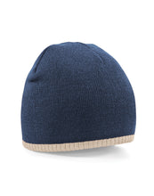 Load image into Gallery viewer, Two-Tone Pull On Beanie
