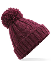 Load image into Gallery viewer, Cable Knit Melange Beanie
