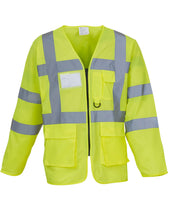 Load image into Gallery viewer, Hi-Vis Executive Long Sleeve Waistcoat

