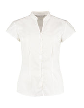 Load image into Gallery viewer, Tailored Fit Mandarin Collar Blouse 
