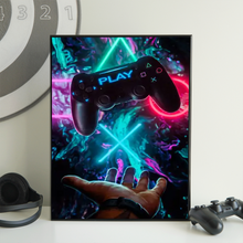 Lade das Bild in den Galerie-Viewer, Game-03 Neon Design Playstation Controller | Games Poster Wall Art
