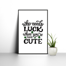 Load image into Gallery viewer, HAPPY ST PATRICK&#39;S DAY DOOR COVER PARTY WALL DECORATION POSTER &quot;You Are Cute&quot;
