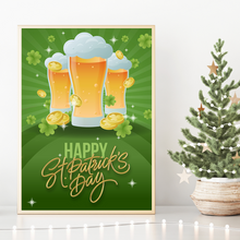 Lade das Bild in den Galerie-Viewer, Happy St Patrick&#39;s Day Door Cover Party Wall Decoration Welcome Event Posters 
