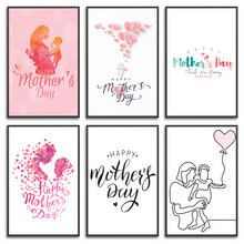 Lade das Bild in den Galerie-Viewer, Set of 6 Mother&#39;s Day Event Posters, Best Mother&#39;s Day Gift Home Wall Art Decors Freestyle Hand Drawn 8 x 10 inches 330GSM Poster Paper for Living Room Bedroom
