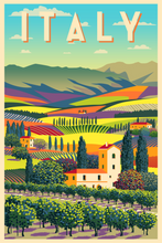 Lade das Bild in den Galerie-Viewer, TP-01 Vintage Travel Retro Posters &quot;ITALY&quot;
