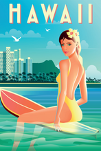 Lade das Bild in den Galerie-Viewer, TP-02 Vintage Travel Retro Posters &quot;HAWAII&quot;
