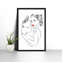 Load image into Gallery viewer, Valentines Romantic Couple Posters Art Prints Bed Room Wall Decors Sexy Female VD-144
