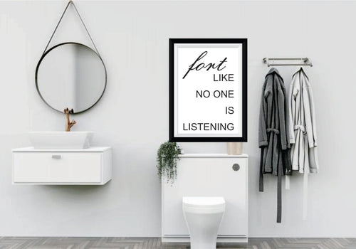 BP-11 Wall Art Posters Bathroom Funny Quotes 